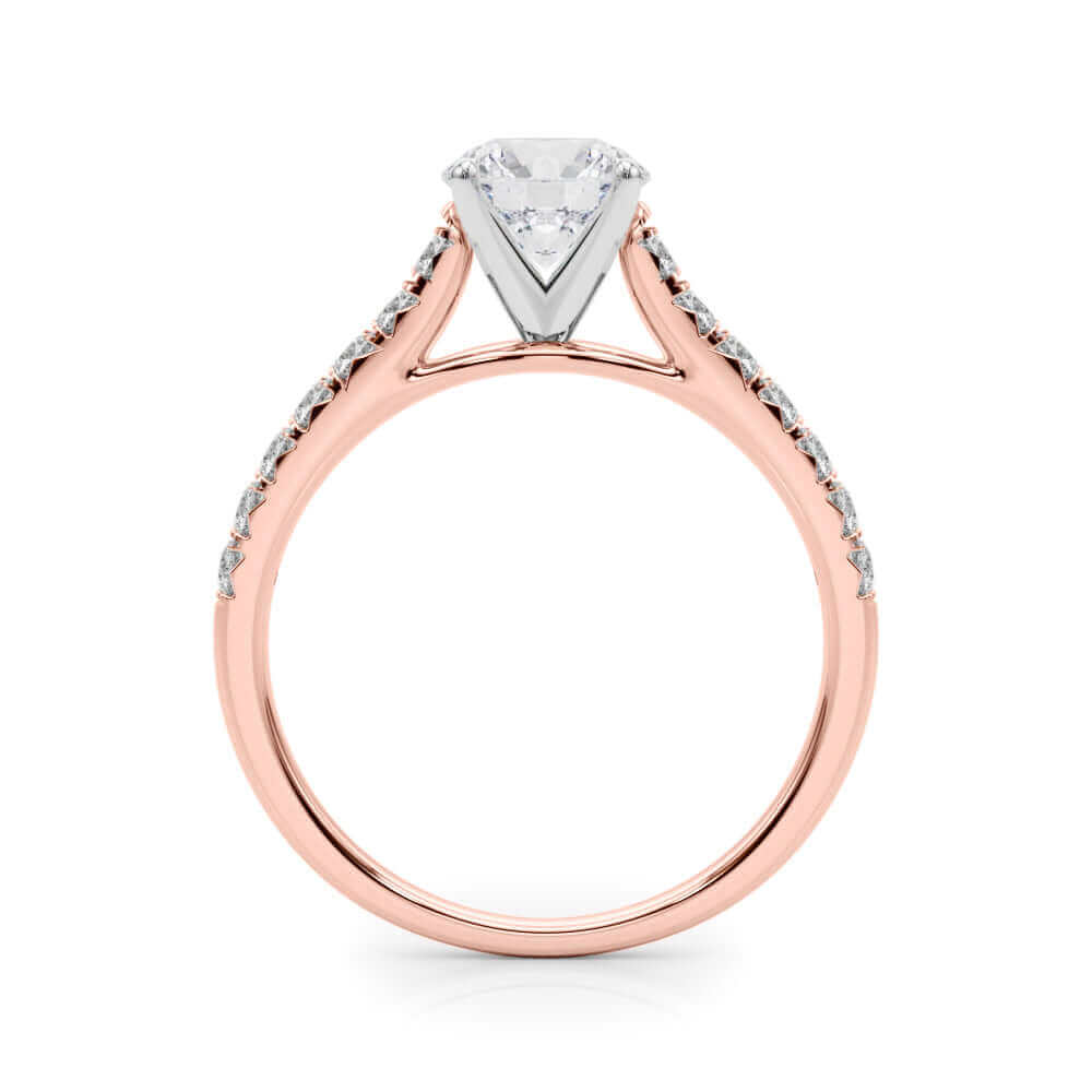 2 Carat Round Lab Grown Diamond Engagement Ring