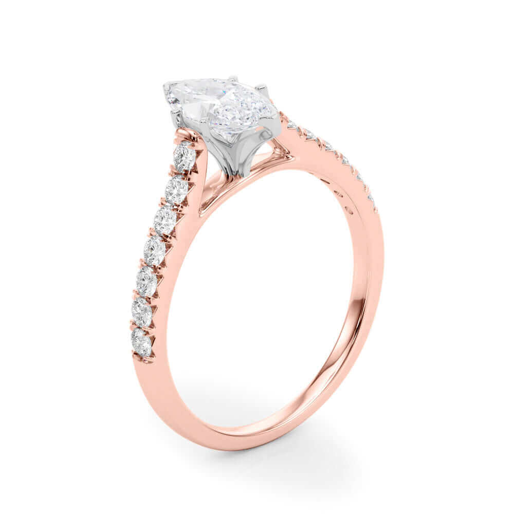 Marquise & Round Diamond Engagement Ring
