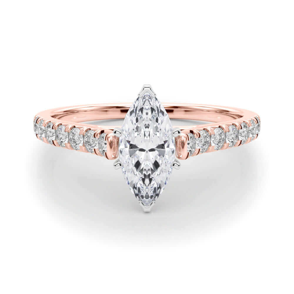 Marquise & Round Diamond Engagement Ring