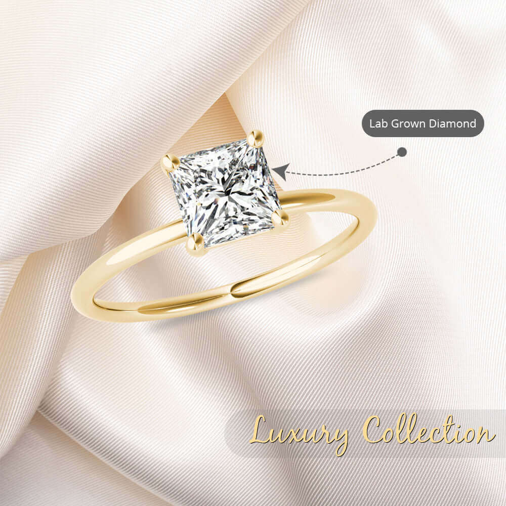 Solitaire Princess Diamond Engagement Ring