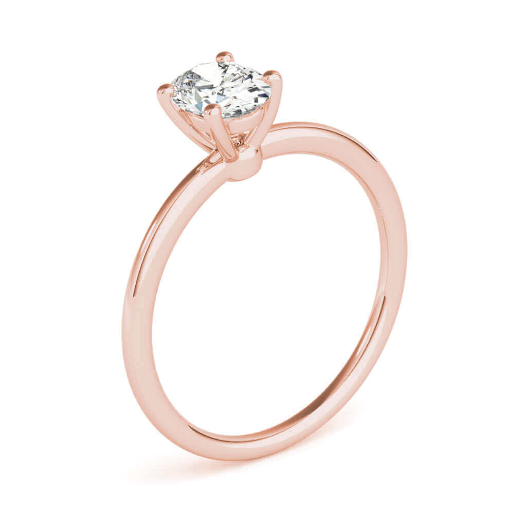 Solitaire Oval Lab Grown Diamond Engagement Ring