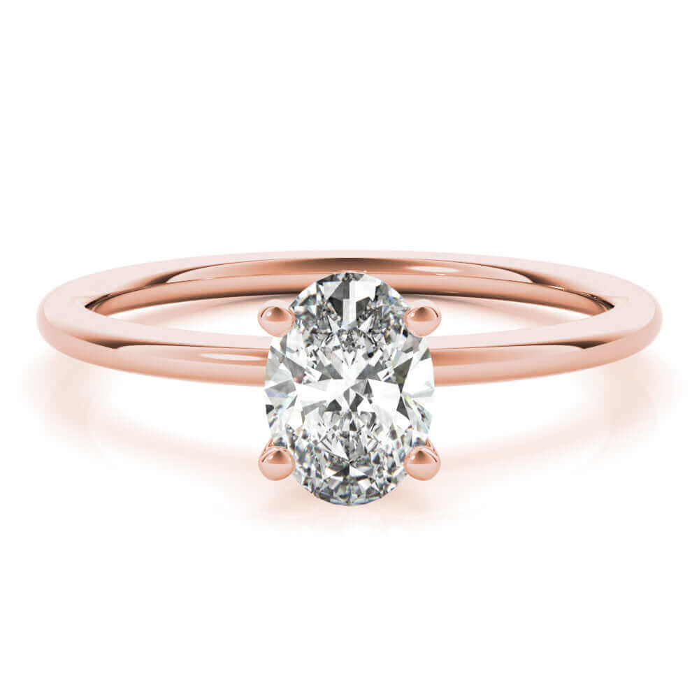 Solitaire Oval Lab Grown Diamond Engagement Ring