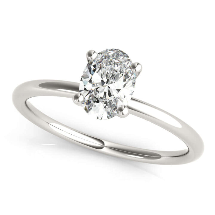 2 Carat t Solitaire Oval Lab Grown Diamond Engagement Ring for Women | 14K Gold | F-G Color, VS-SI Clarity | Beautiful Set | 30 Day Free Return