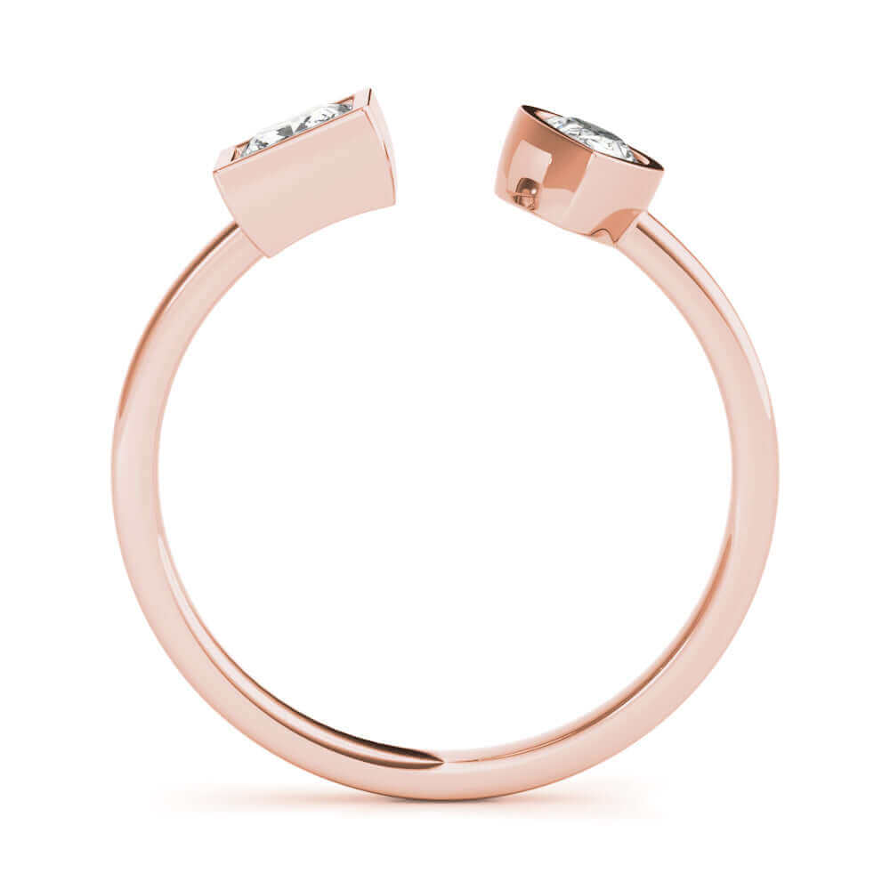 Princess and Pear Shape Diamond Toi et Moi Ring