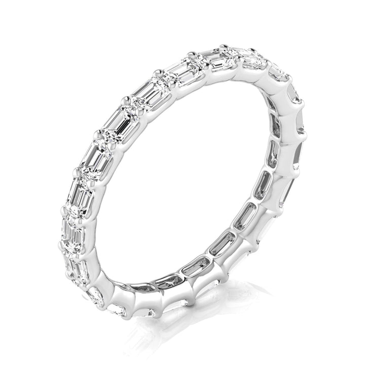 Jewels by Ray Dimoand 14K East-West Emerald Cut Lab Grown Diamond Eternity Band | 14K Gold, Stone Size-0.10 | E-F Color, VS-SI Clarity | 30 Day Free Return