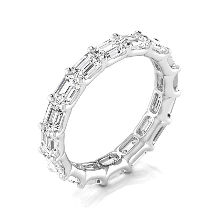 Jewels by Ray Dimoand 14K East-West Emerald Cut Lab Grown Diamond Eternity Band | 14K Gold, Stone Size-0.25 | E-F Color, VS-SI Clarity | 30 Day Free Return