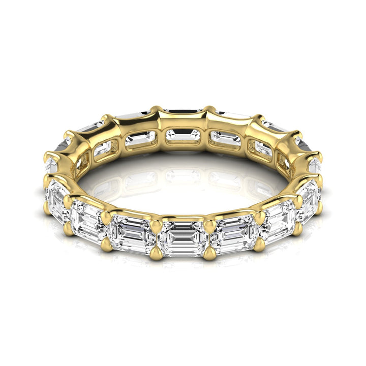 Jewels by Ray Dimoand 14K East-West Emerald Cut Lab Grown Diamond Eternity Band | 14K Gold, Stone Size-0.25 | E-F Color, VS-SI Clarity | 30 Day Free Return