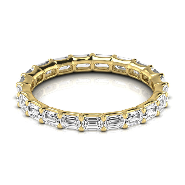 Jewels by Ray Dimoand 14K East-West Emerald Cut Lab Grown Diamond Eternity Band | 14K Gold, Stone Size-0.10 | E-F Color, VS-SI Clarity | 30 Day Free Return