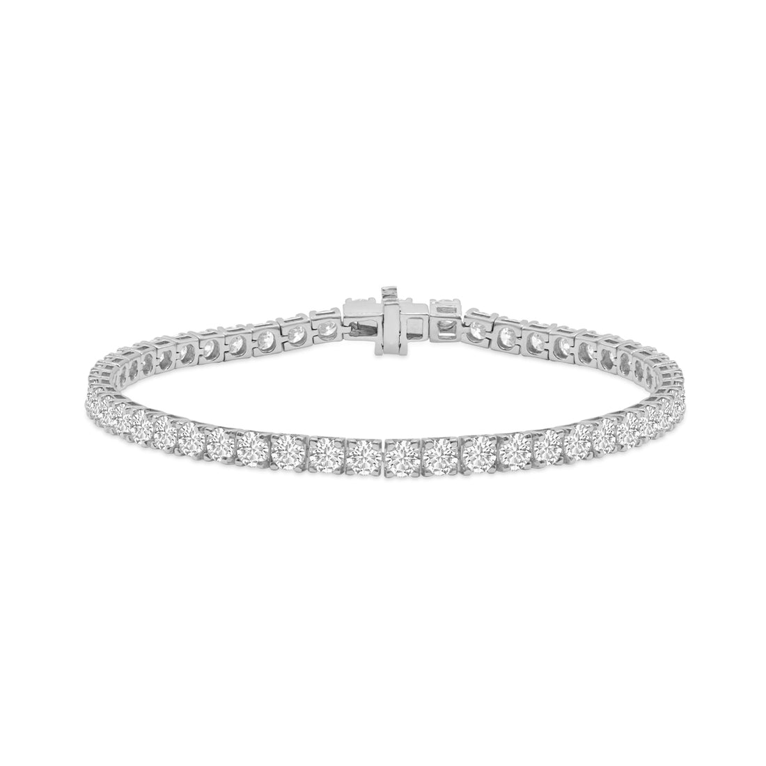 Lab-Grown Diamond 4-Prong Setting Straight-Line Tennis Bracelet