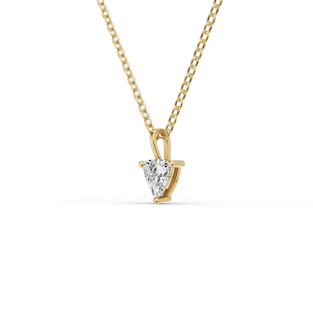 Lab Grown Trillion Shape Diamond Solitaire Pendant with Bail