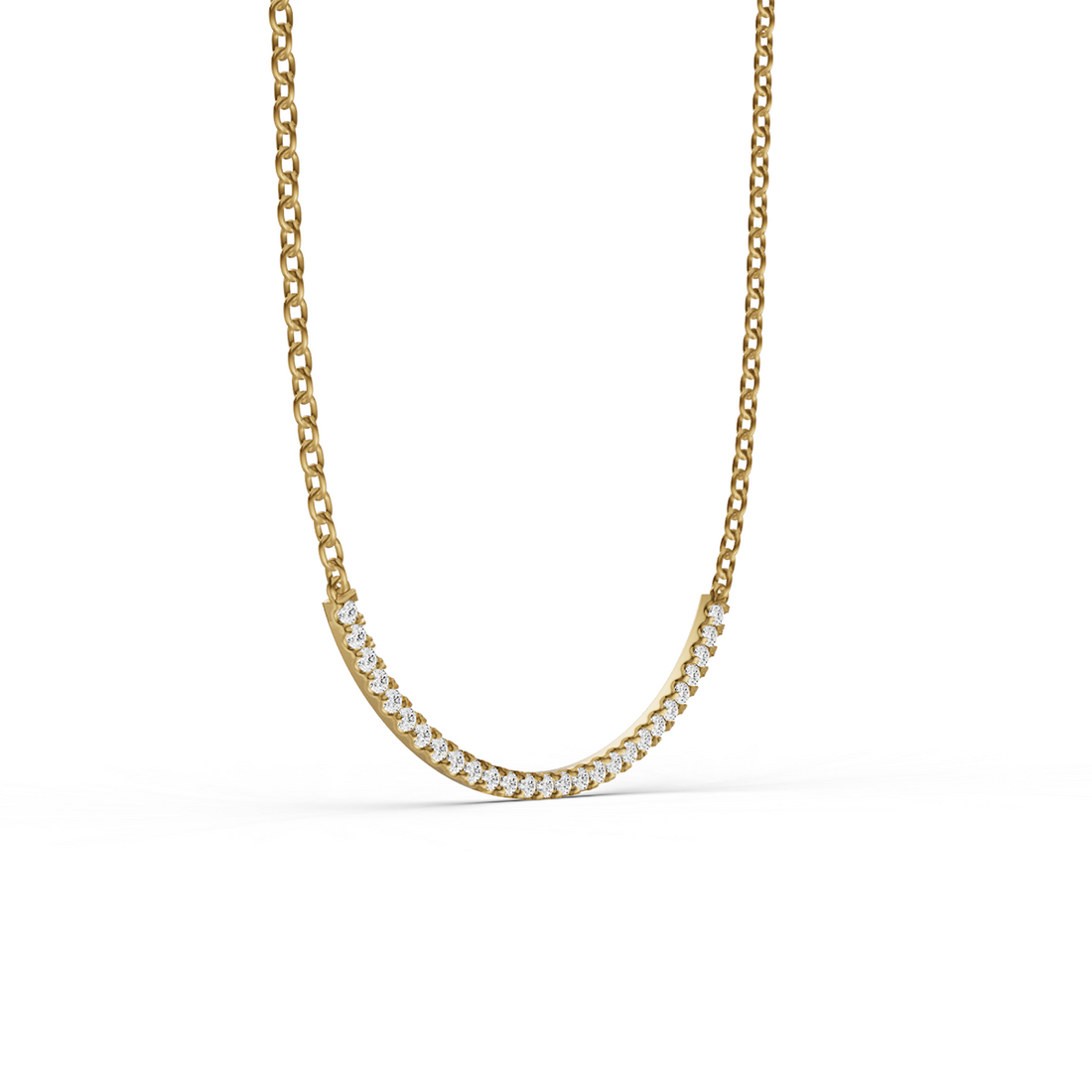 Round Lab Grown Diamond Smiley Pendant