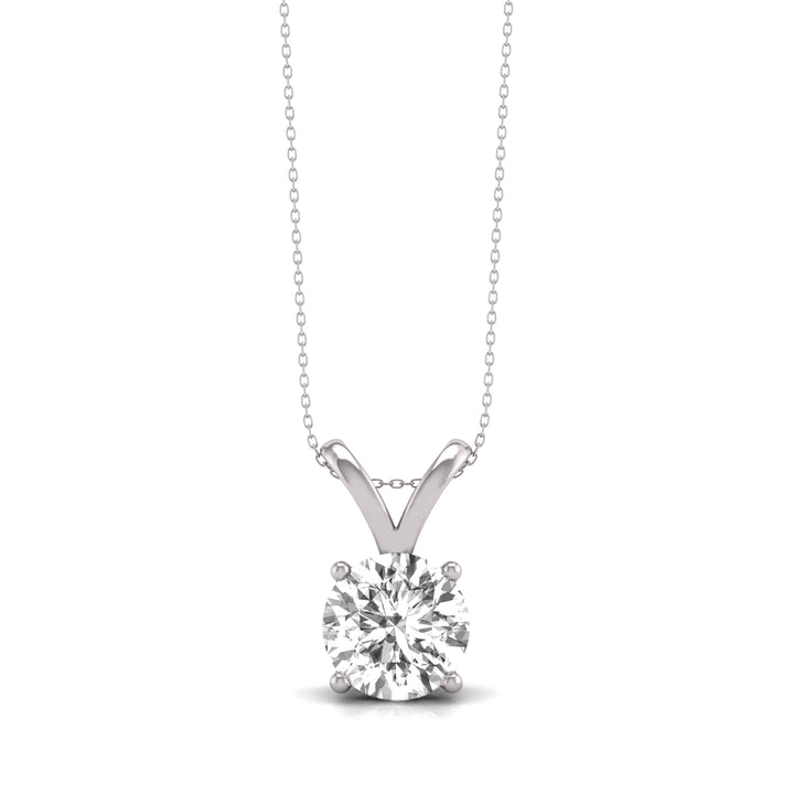 4 Prong Lab Grown Diamond Solitaire Pendant