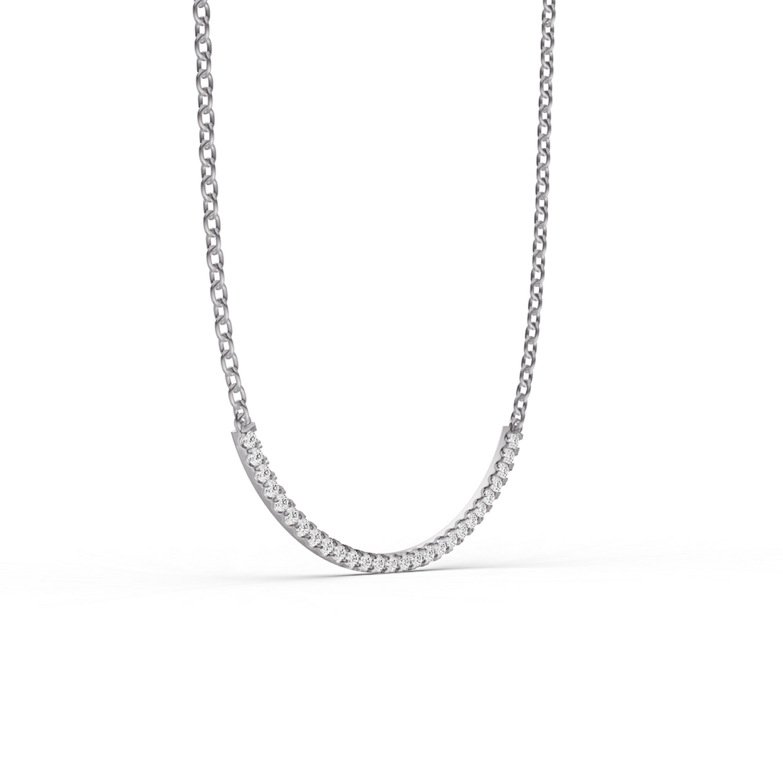 Round Lab Grown Diamond Smiley Pendant