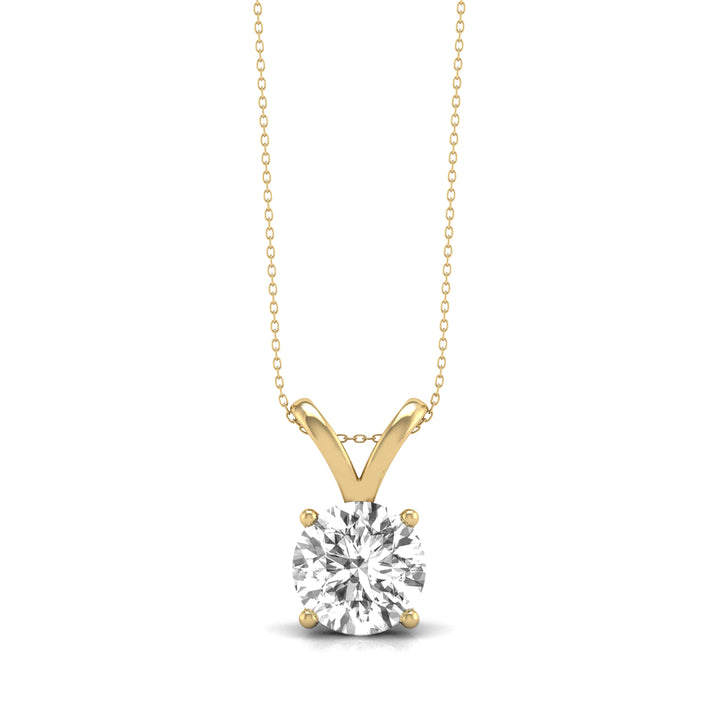 4 Prong Lab Grown Diamond Solitaire Pendant