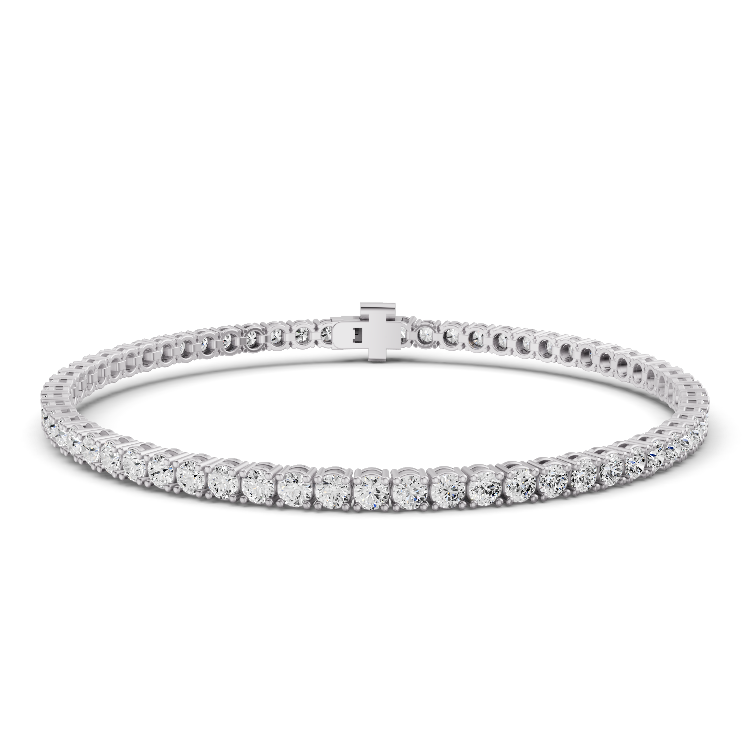 Lab Grown Diamond Straight-Line Tennis Bracelet
