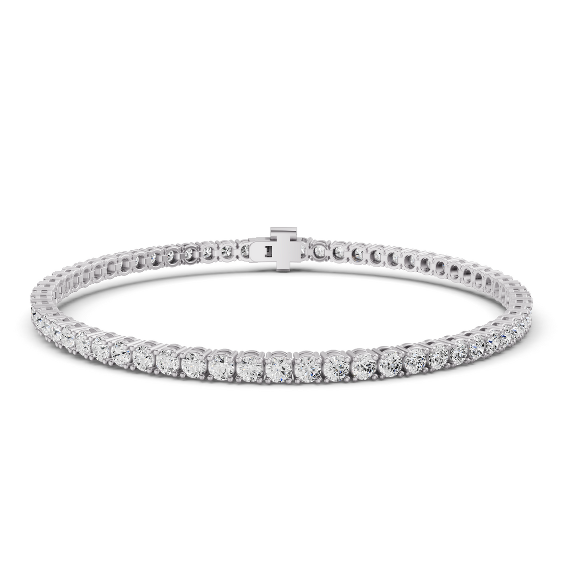 Lab Grown Diamond Straight-Line Tennis Bracelet