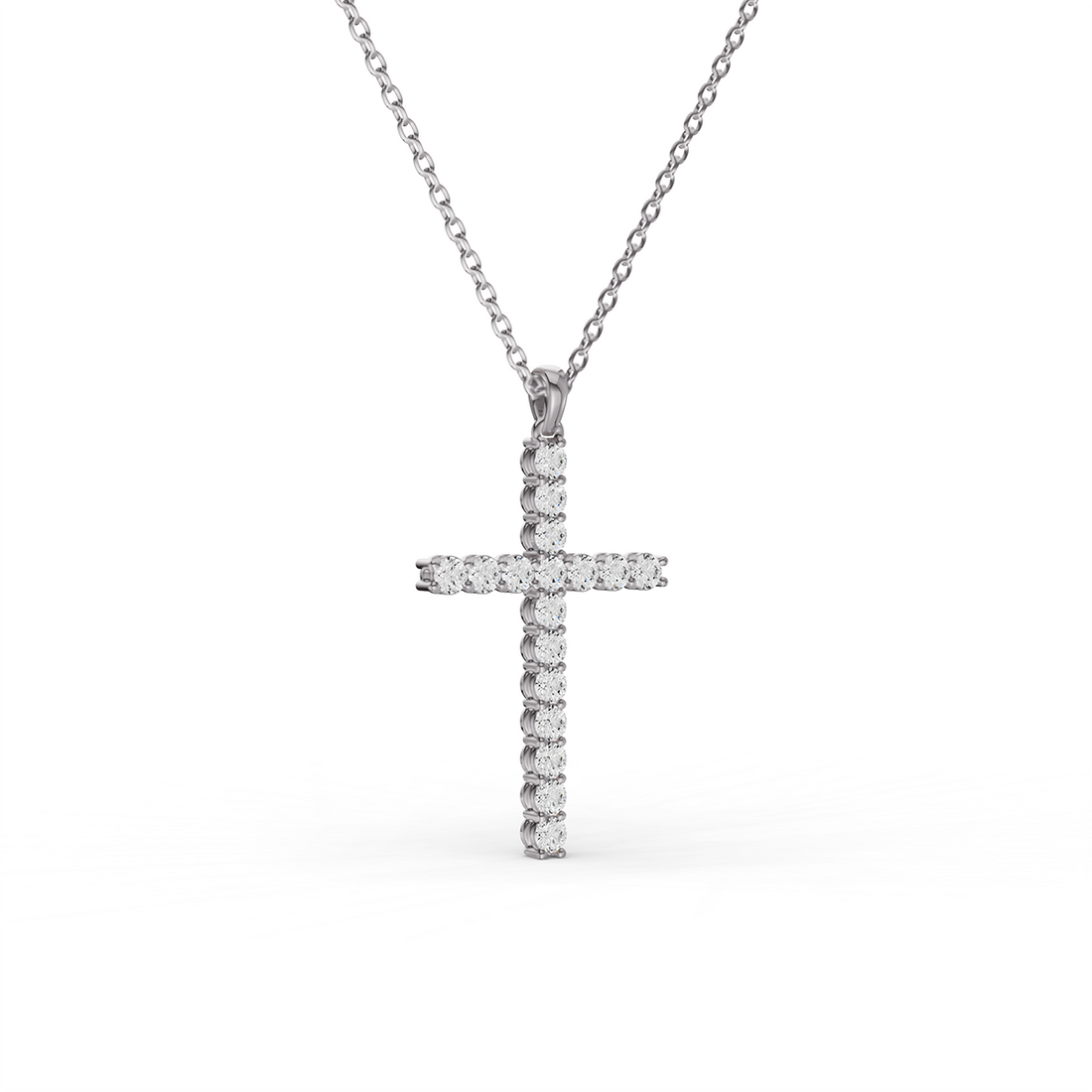 Round Lab Grown Diamond 17 Stone Pendant