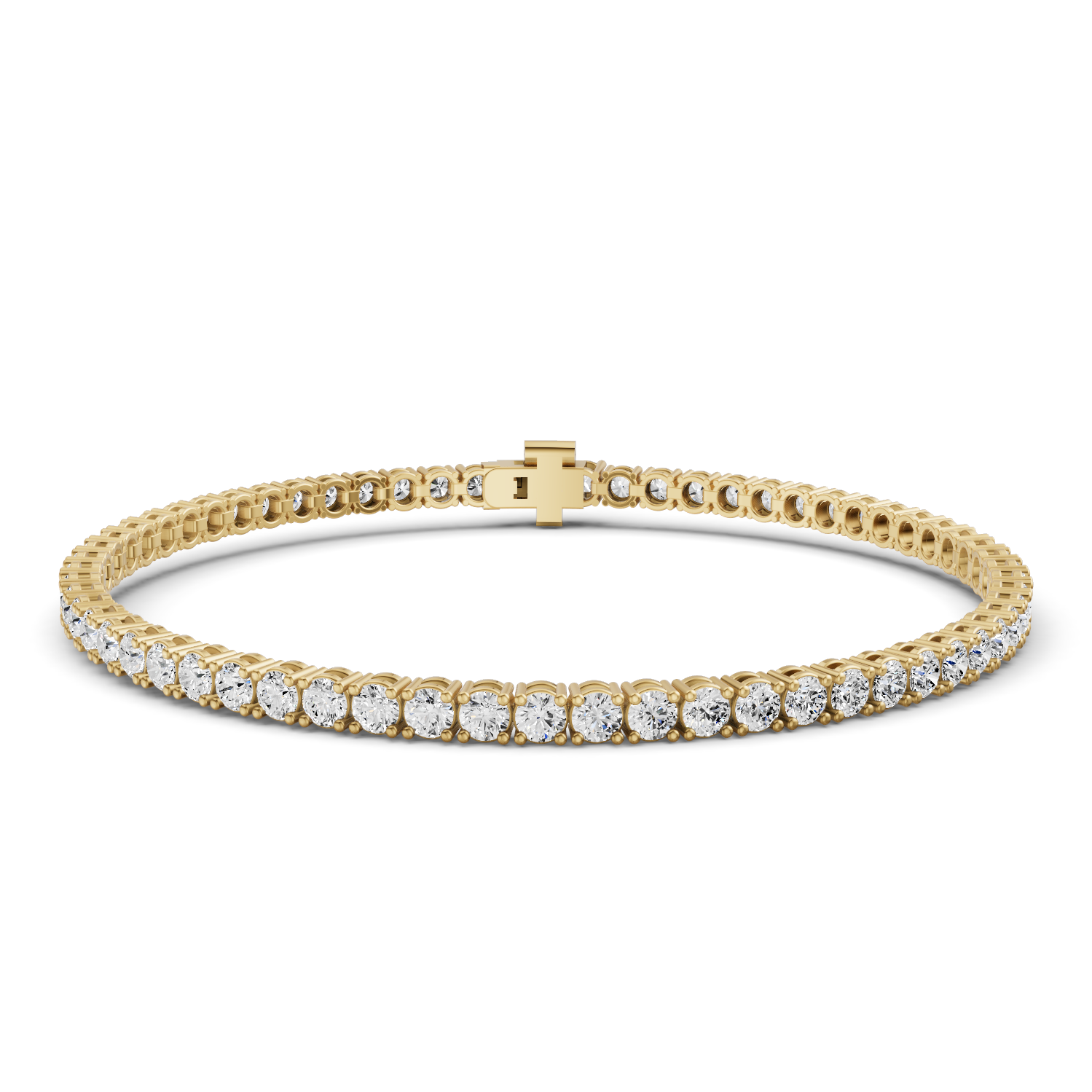 Lab Grown Diamond Straight-Line Tennis Bracelet