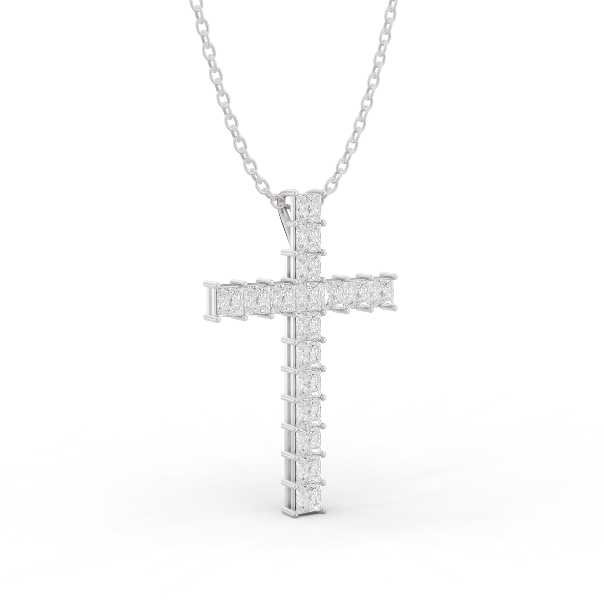 Princess Diamond Pendent in 14K WG