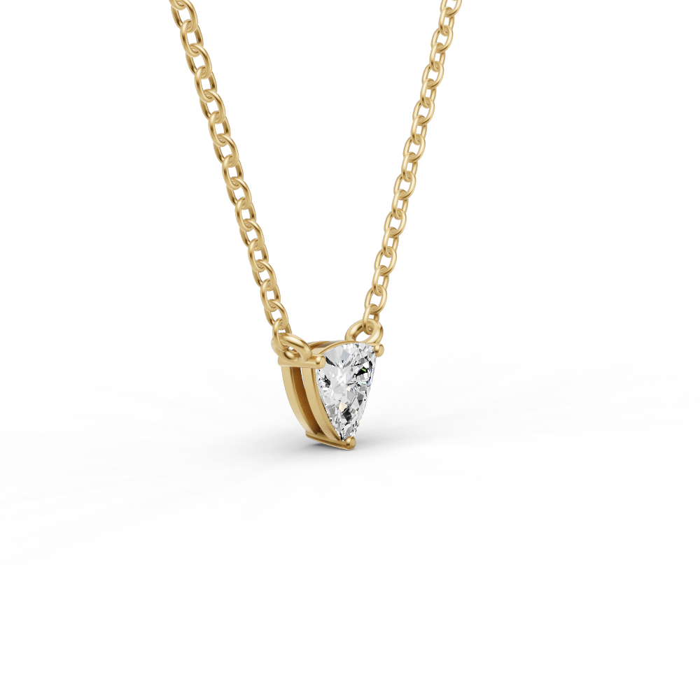 Lab Grown Floating Trillion Shape Diamond Solitaire Pendant