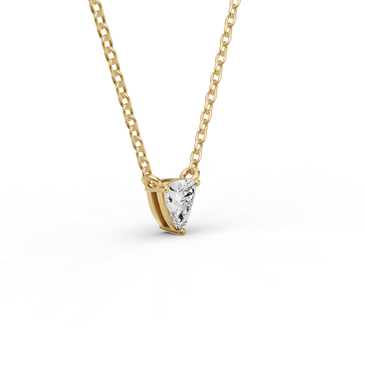 Lab Grown Floating Trillion Shape Diamond Solitaire Pendant