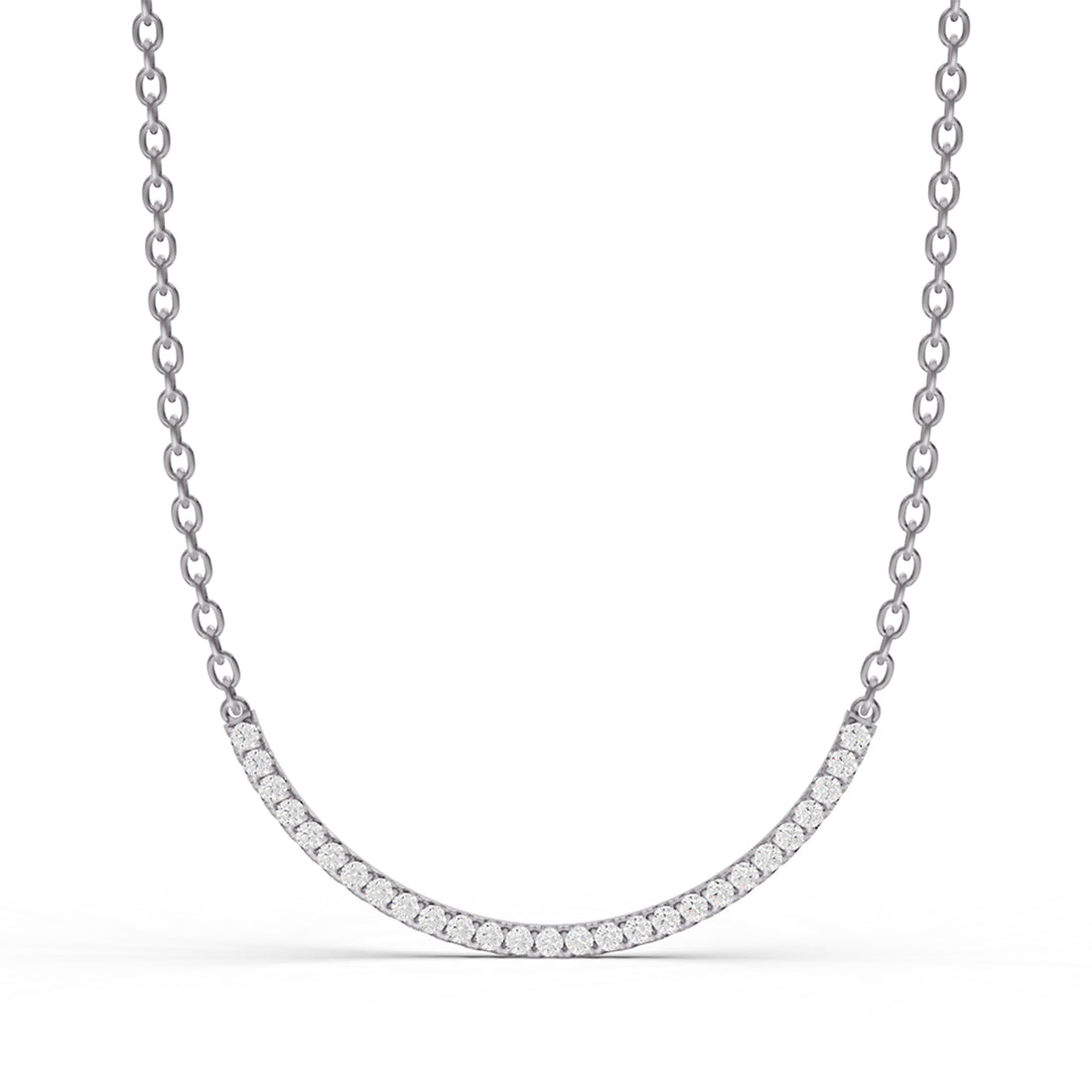 Round Lab Grown Diamond Smiley Pendant