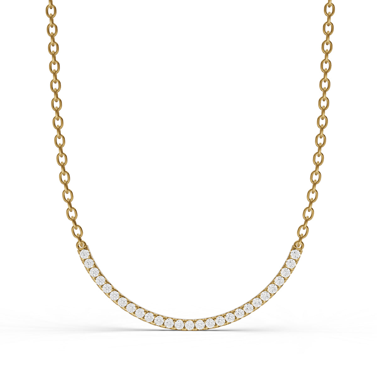 Round Lab Grown Diamond Smiley Pendant