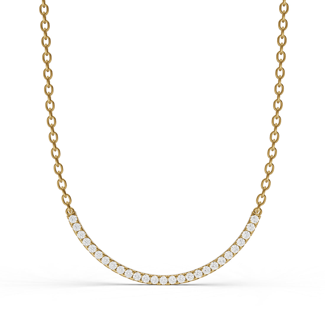 Round Lab Grown Diamond Smiley Pendant