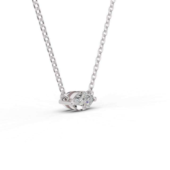 Lab Grown Floating Marquise Shape Diamond Solitaire Pendant