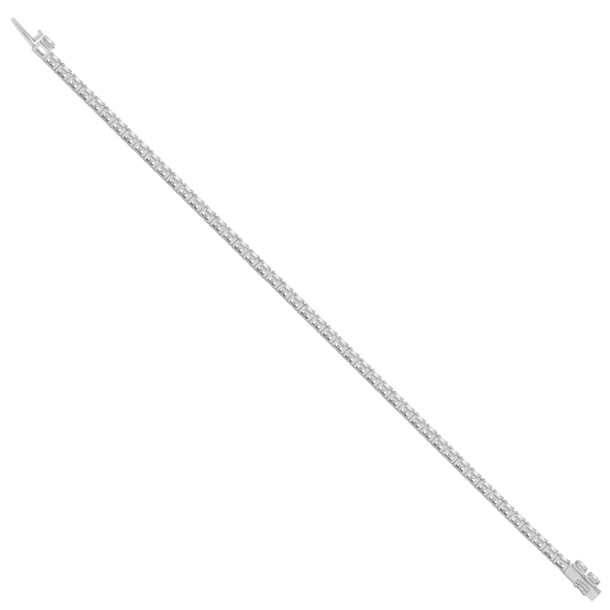 Lab-Grown Diamond 4-Prong Setting Straight-Line Tennis Bracelet
