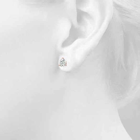 2 Carat - 6 Carat | 14K Gold | IGI Certified Lab Grown Solitaire Diamond Stud Earrings | 3 Prong Martini | Lab Grown  Round Diamonds Stud Earring for women | F-G Color, VS1-VS2 Clarity