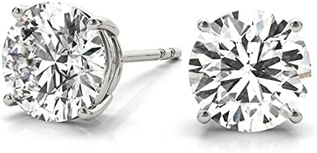 Round Lab Grown Diamond Earrings