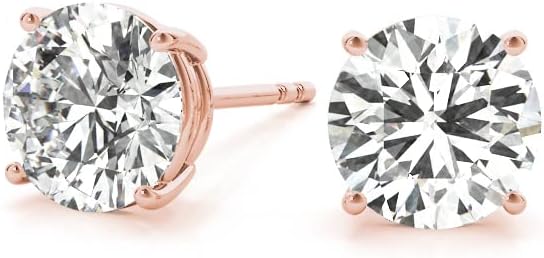 Round Lab Grown Diamond Earrings