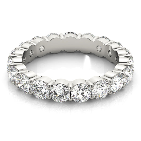 Wedding Band Diamond Eternity Band, Diamond Eternity Ring, 14K White Gold Diamond Eternity Band. Womens Anniversary Ring