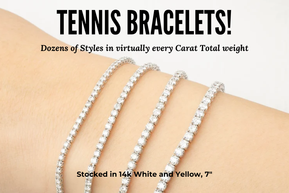 Round-cut Lab Grown Diamond Tennis Bracelet