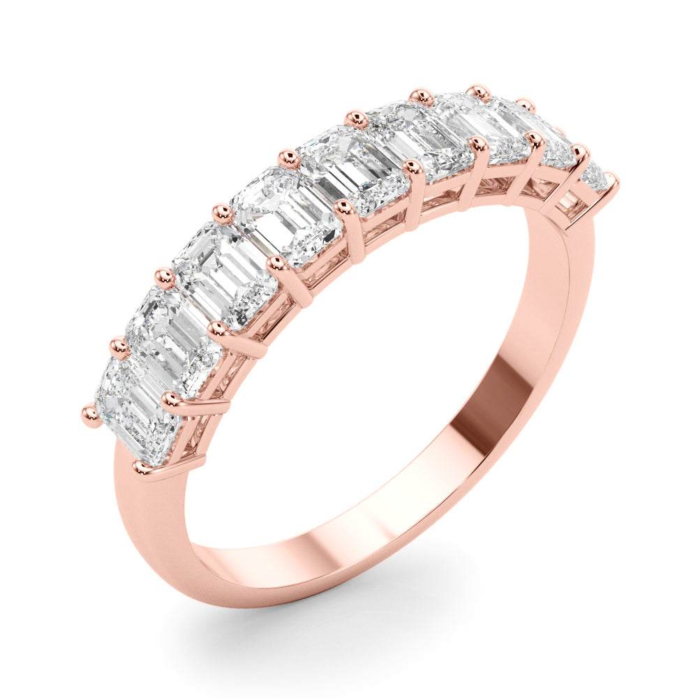 2 Carat Emerald Lab Grown 14K Diamond Nine Stone Anniversary Band for Women (F-G / VS-SI)