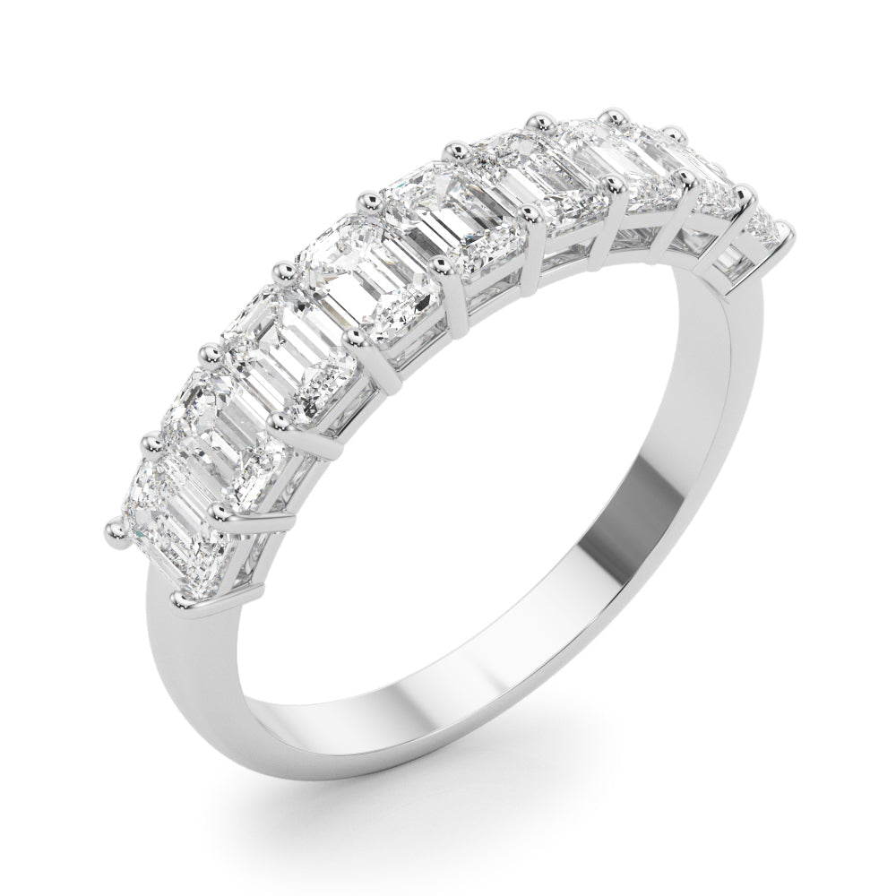 2 Carat Emerald Lab Grown 14K Diamond Nine Stone Anniversary Band for Women (F-G / VS-SI)