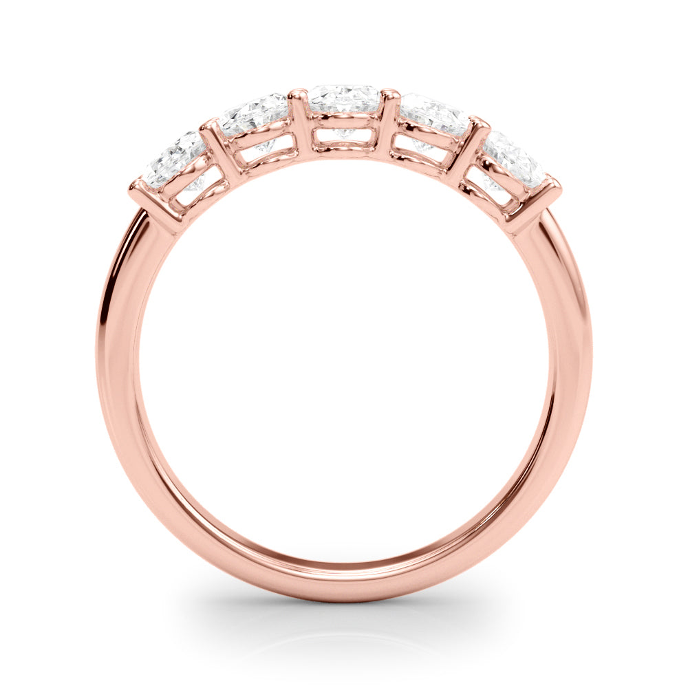 2 Carat Oval Lab Grown 14K Diamond Five Stone Anniversary Band for Women (F-G / VS-SI)