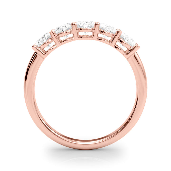 2 Carat Oval Lab Grown 14K Diamond Five Stone Anniversary Band for Women (F-G / VS-SI)