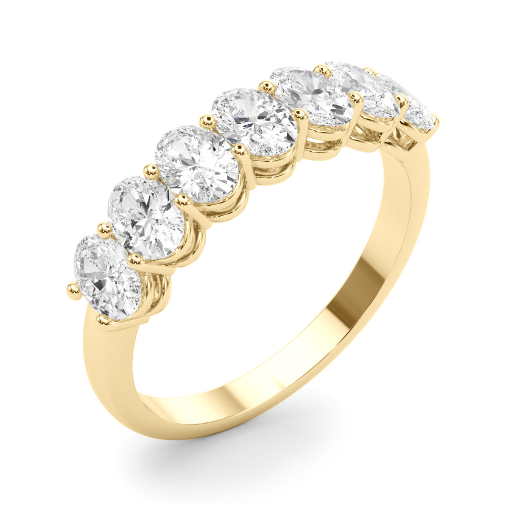 2 Carat Oval Lab Grown 14K Diamond Seven Stone Anniversary Band for Women (F-G / VS-SI)