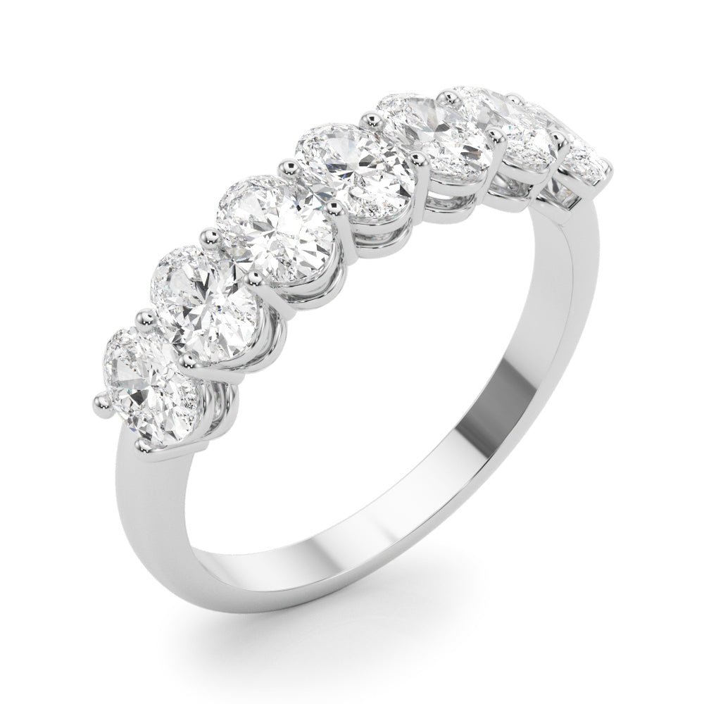 2 Carat Oval Lab Grown 14K Diamond Seven Stone Anniversary Band for Women (F-G / VS-SI)