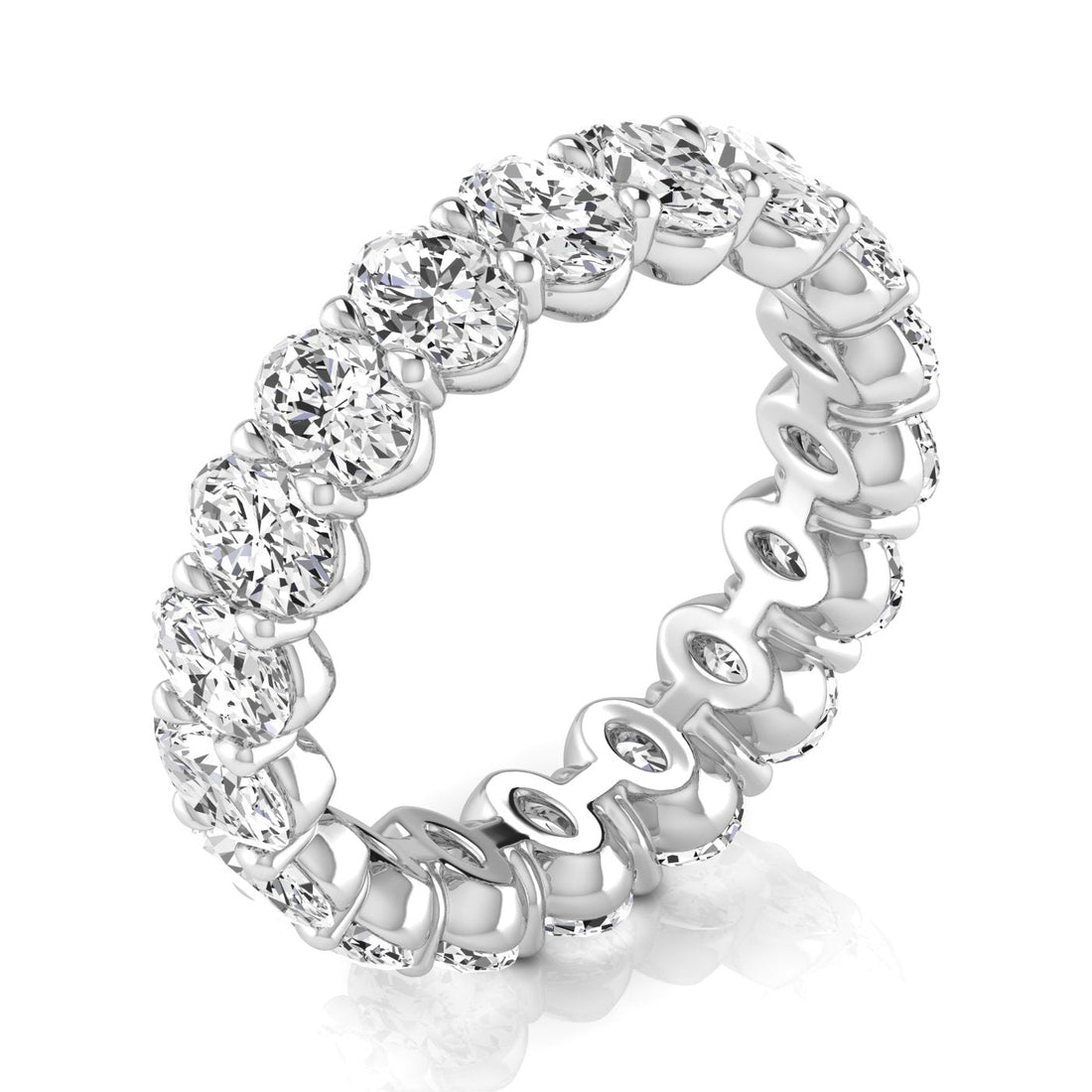 Jewels by Ray Dimoand 14K 3.40CT Oval Cut Lab Grown Diamond Eternity Band Elegant & Timeless Design | 14K Gold, Stone Size-0.20 | E-F Color, VS-SI Clarity | 30 Day Free Return