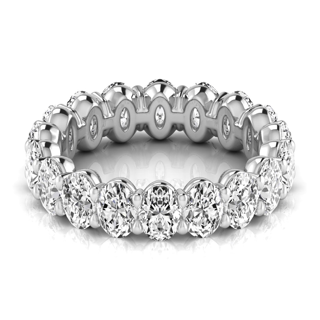 Jewels by Ray Dimoand 14K 3.40CT Oval Cut Lab Grown Diamond Eternity Band Elegant & Timeless Design | 14K Gold, Stone Size-0.20 | E-F Color, VS-SI Clarity | 30 Day Free Return