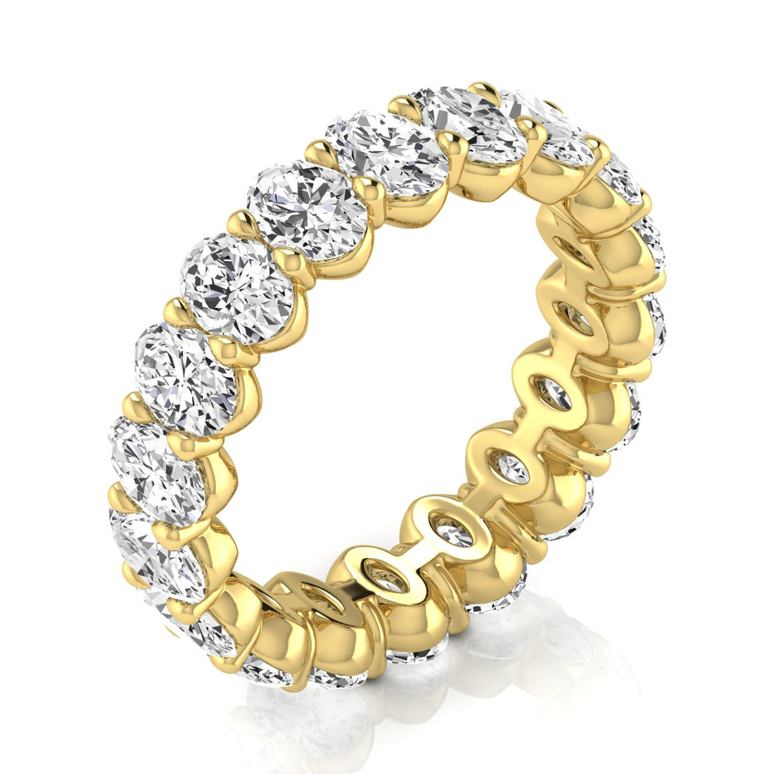Jewels by Ray Dimoand 14K 3.40CT Oval Cut Lab Grown Diamond Eternity Band Elegant & Timeless Design | 14K Gold, Stone Size-0.20 | E-F Color, VS-SI Clarity | 30 Day Free Return