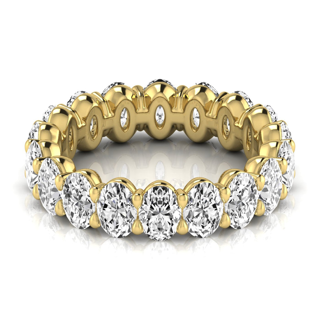 Jewels by Ray Dimoand 14K 3.40CT Oval Cut Lab Grown Diamond Eternity Band Elegant & Timeless Design | 14K Gold, Stone Size-0.20 | E-F Color, VS-SI Clarity | 30 Day Free Return