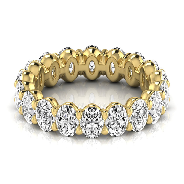 Jewels by Ray Dimoand 14K 3.40CT Oval Cut Lab Grown Diamond Eternity Band Elegant & Timeless Design | 14K Gold, Stone Size-0.20 | E-F Color, VS-SI Clarity | 30 Day Free Return