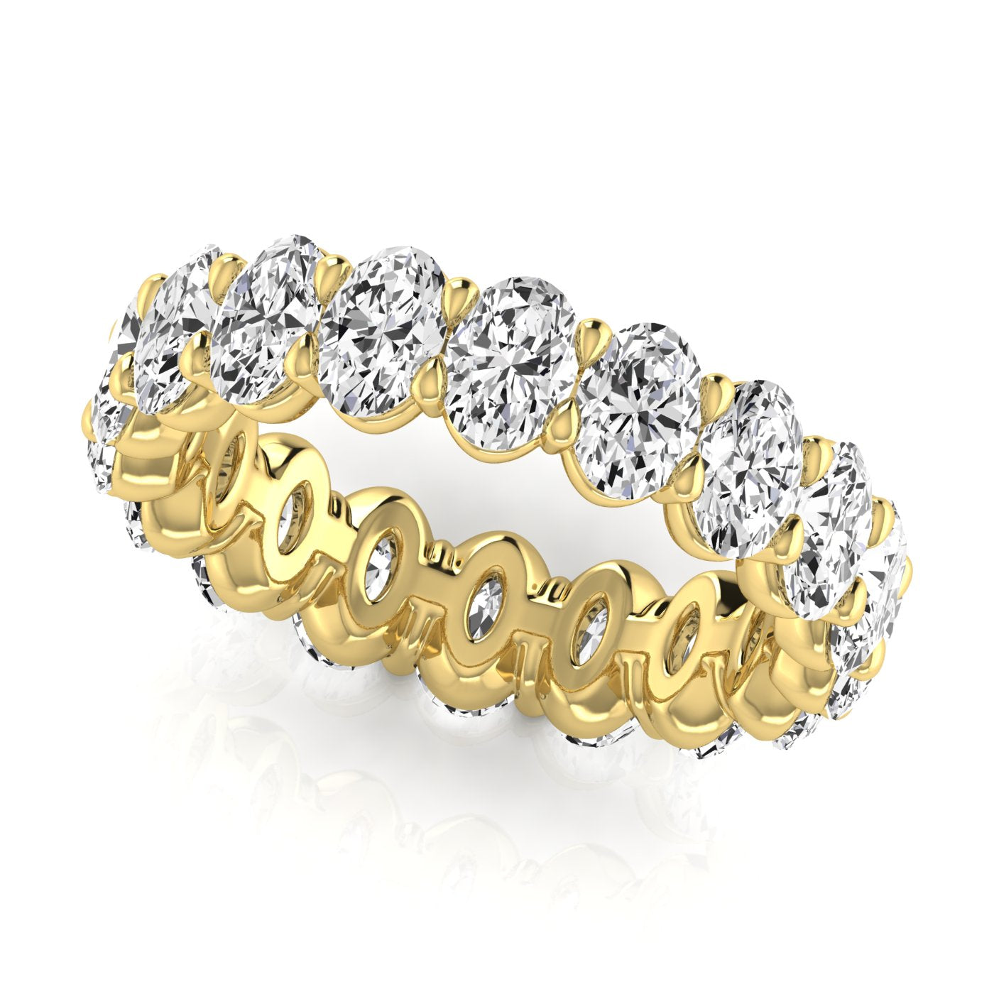 Jewels by Ray Dimoand 14K 3.40CT Oval Cut Lab Grown Diamond Eternity Band Elegant & Timeless Design | 14K Gold, Stone Size-0.20 | E-F Color, VS-SI Clarity | 30 Day Free Return