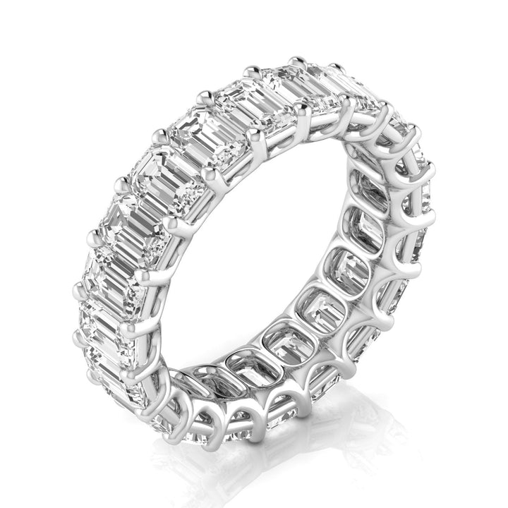 Jewels by Ray Dimoand 14K Gold Emerald Cut Lab Grown Diamond Eternity Band for Women | 14K Gold, Stone Size-0.30 | E-F Color, VS-SI Clarity | 30 Day Free Return