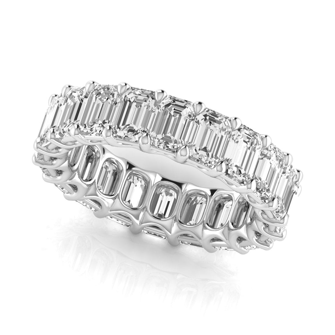 Jewels by Ray Dimoand 14K Gold Emerald Cut Lab Grown Diamond Eternity Band for Women | 14K Gold, Stone Size-0.30 | E-F Color, VS-SI Clarity | 30 Day Free Return