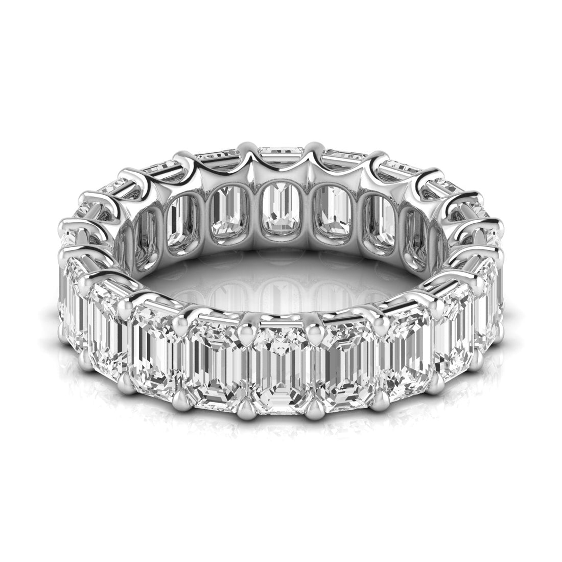 Jewels by Ray Dimoand 14K Gold Emerald Cut Lab Grown Diamond Eternity Band for Women | 14K Gold, Stone Size-0.30 | E-F Color, VS-SI Clarity | 30 Day Free Return